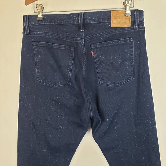 Levis Premium Wedgie Icon Ankle Dark Speckled Button Fly Jeans Womens Size 31 - Picture 4 of 13